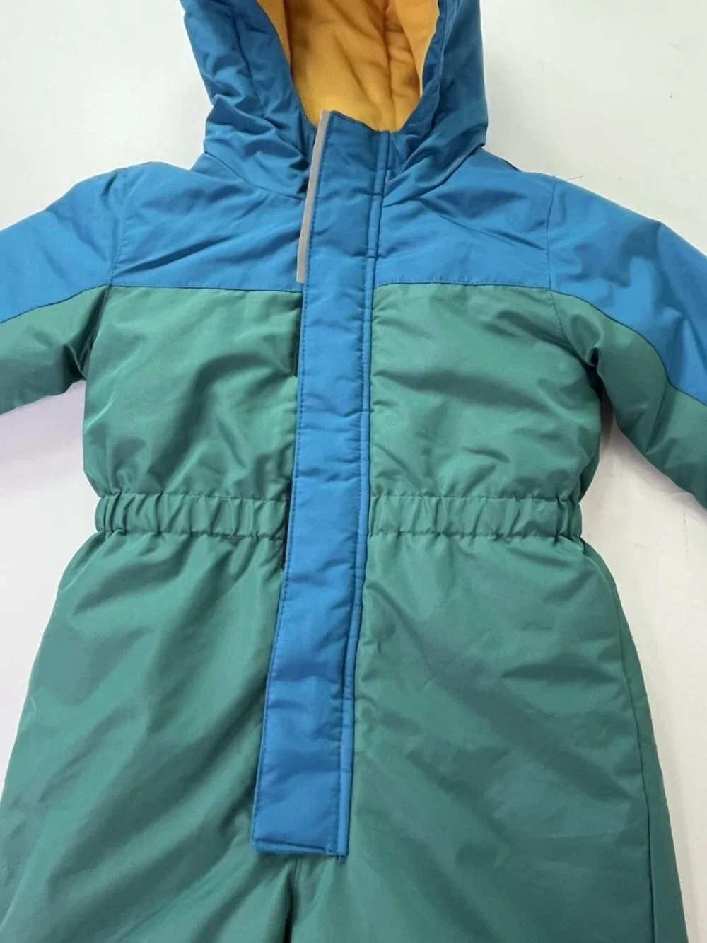 Toddle Boys Snowsuit 2T 1 Piece Cold Weather Colorblock Fleece Lined Hooded